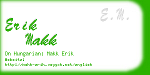 erik makk business card